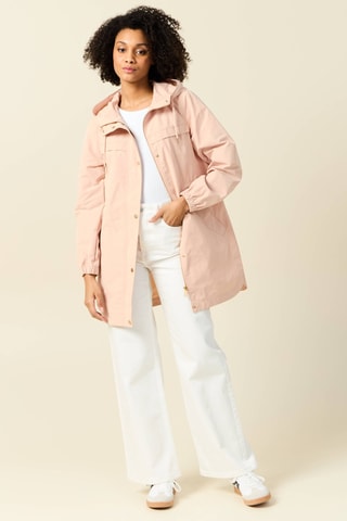 Calças de ganga largos de cintura subida em algodão biológico - Branco