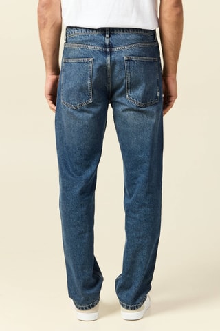 Calças de ganga large - Azul