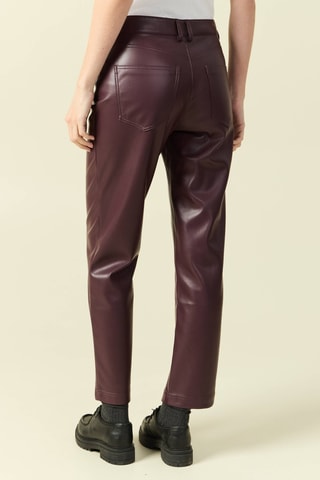 Calças direitas - Bordô