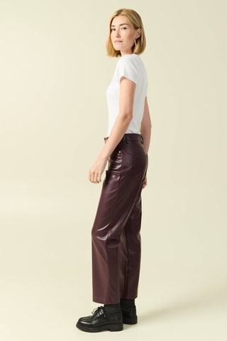 Calças direitas - Bordô