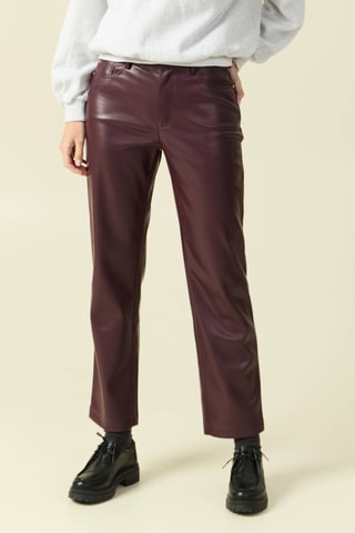 Calças direitas - Bordô