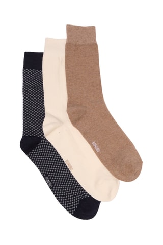 3 Paar Biologisch Katoenen Sokken - Marineblauw