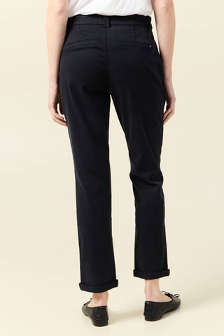 Calças chino em algodão biológico - Azul-escuro