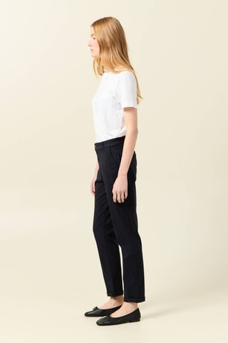 Calças chino em algodão biológico - Azul-escuro