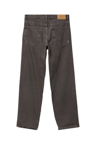 Calças de ganga large - Castanho