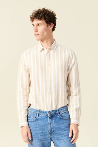 Camisa em linho - Bege