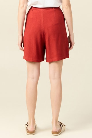 Calções cintura subida - Vermelho