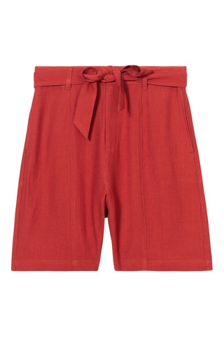 Calções cintura subida - Vermelho