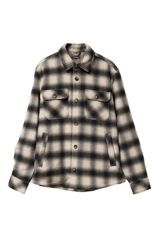 Sobrecamisa em lã - Caqui