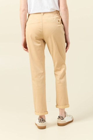 Calças chino em algodão biológico - Bege
