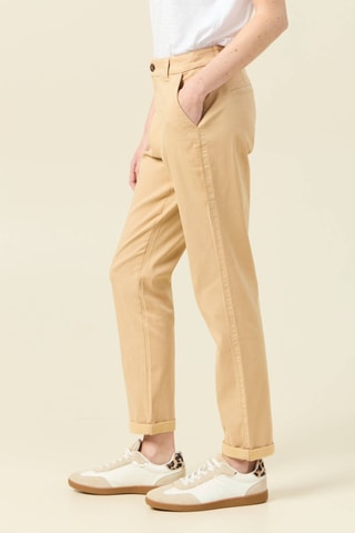 Calças chino em algodão biológico - Bege