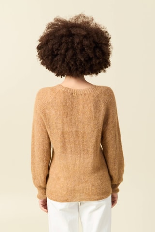 Camisola em mohair e alpaca - Camel