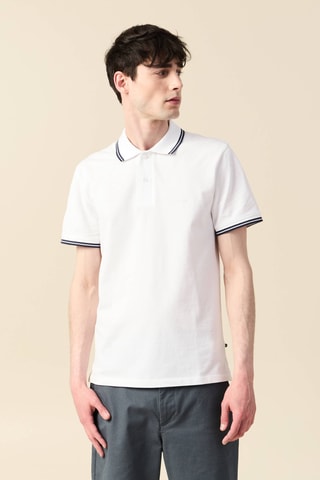 Polo em algodão biológico - Branco