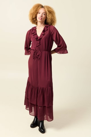 Vestido comprido - Bordô