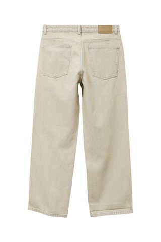 Calças de ganga loose - Bege