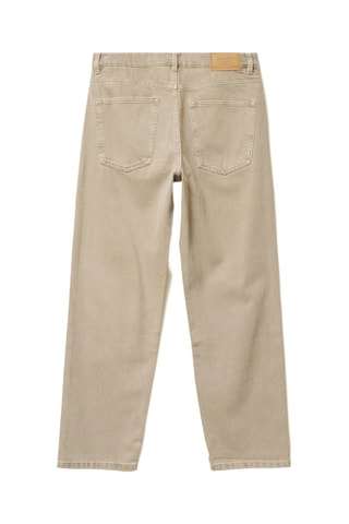 Calças de ganga large - Bege