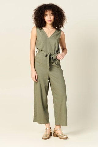 Macacão em linho - Caqui