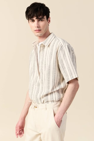 Camisa direita - Cru