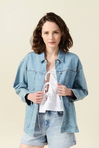 Sobrecamisa de ganga - Azul