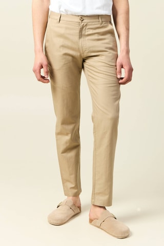 Linnen Chino - Taupe