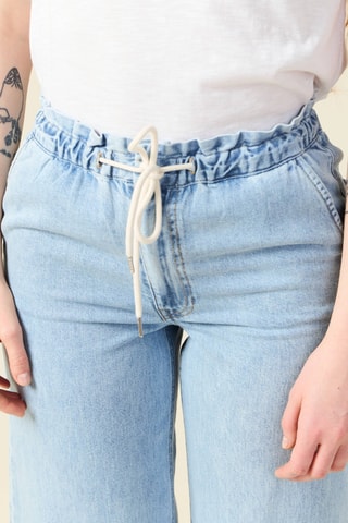 Calças de ganga em algodão biológico - Azul