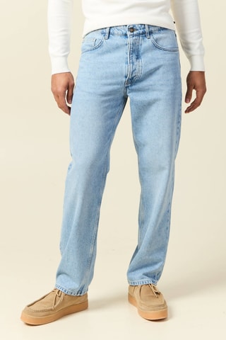 Calças de ganga large - Azul-claro