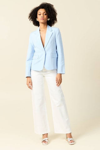 Casaco em linho - Azul-claro