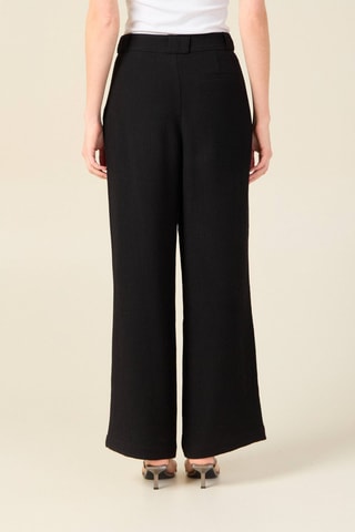 Calças de cintura subida - Preto