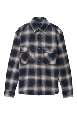 Sobrecamisa em algodão biológico - Azul-marinho