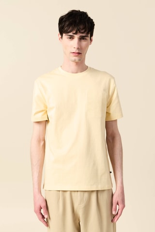 Recht T-shirt - Geel