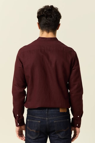 Camisa em linho - Bordô