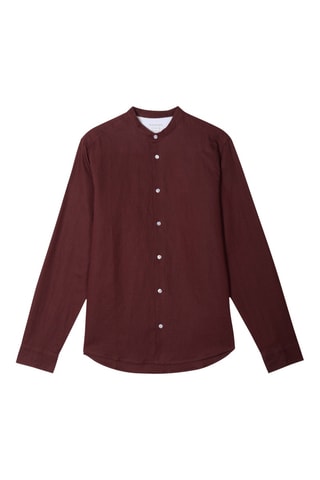 Camisa em linho - Bordô