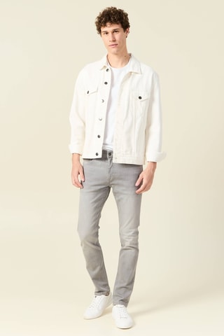 Calças de ganga em algodão biológico  - Cinzento