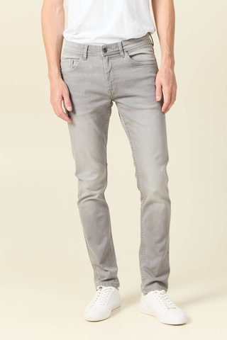 Calças de ganga em algodão biológico  - Cinzento