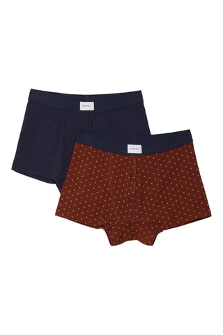 2 Biologisch Katoenen Boxers - Bruin
