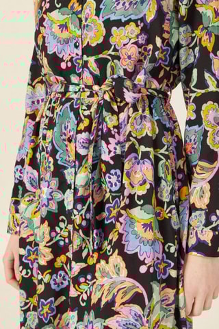 Vestido midi direito  - Multicor