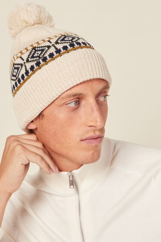 Gorro com pompom  - Branco