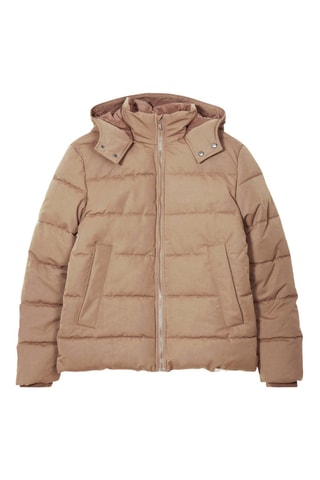 Gewatteerde Jas met Capuchon - Bruin