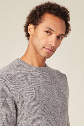 Wollen en Alpacawollen Trui - Grijs