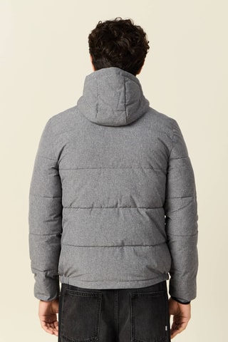 Gewatteerde Jas met Capuchon - Grijs