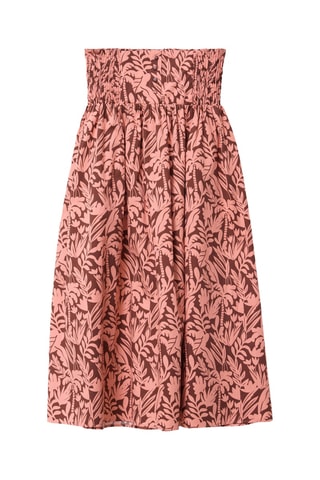 Saia midi cintura subida - Castanho