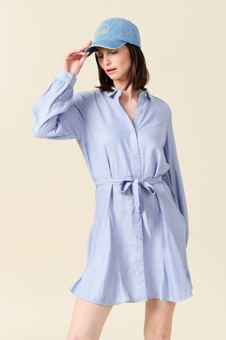 Vestido-camisa  - Azul