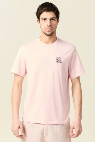 Recht T-shirt - Lichtroze