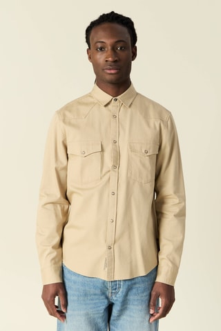 Camisa em algodão biológico - Bege