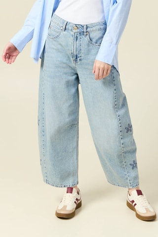 Calças de ganga slouchy - Azul-claro