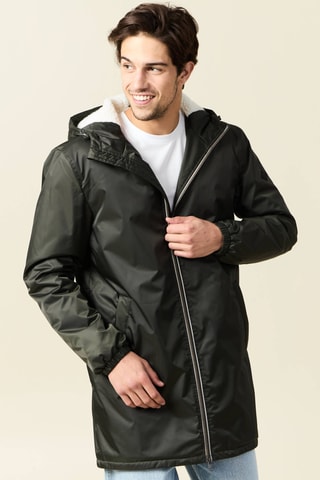 Gewatteerde Jas met Capuchon - Kaki