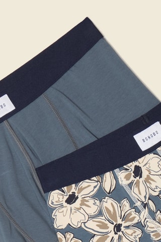 2 Biologisch Katoenen Boxers - Donkergroen