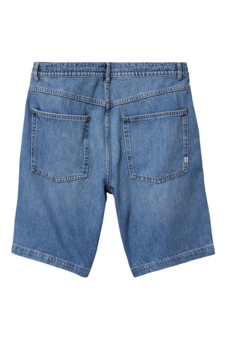 Bermudas de ganga e em algodão biológico - Azul