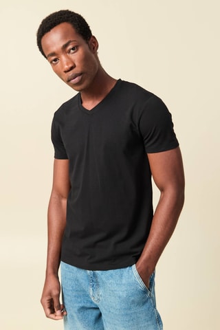 3 t-shirts direitas em algodão biológico - Branco