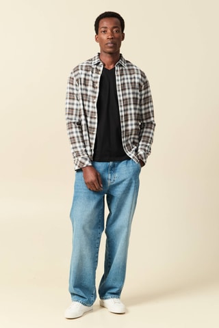 3 t-shirts direitas em algodão biológico - Branco